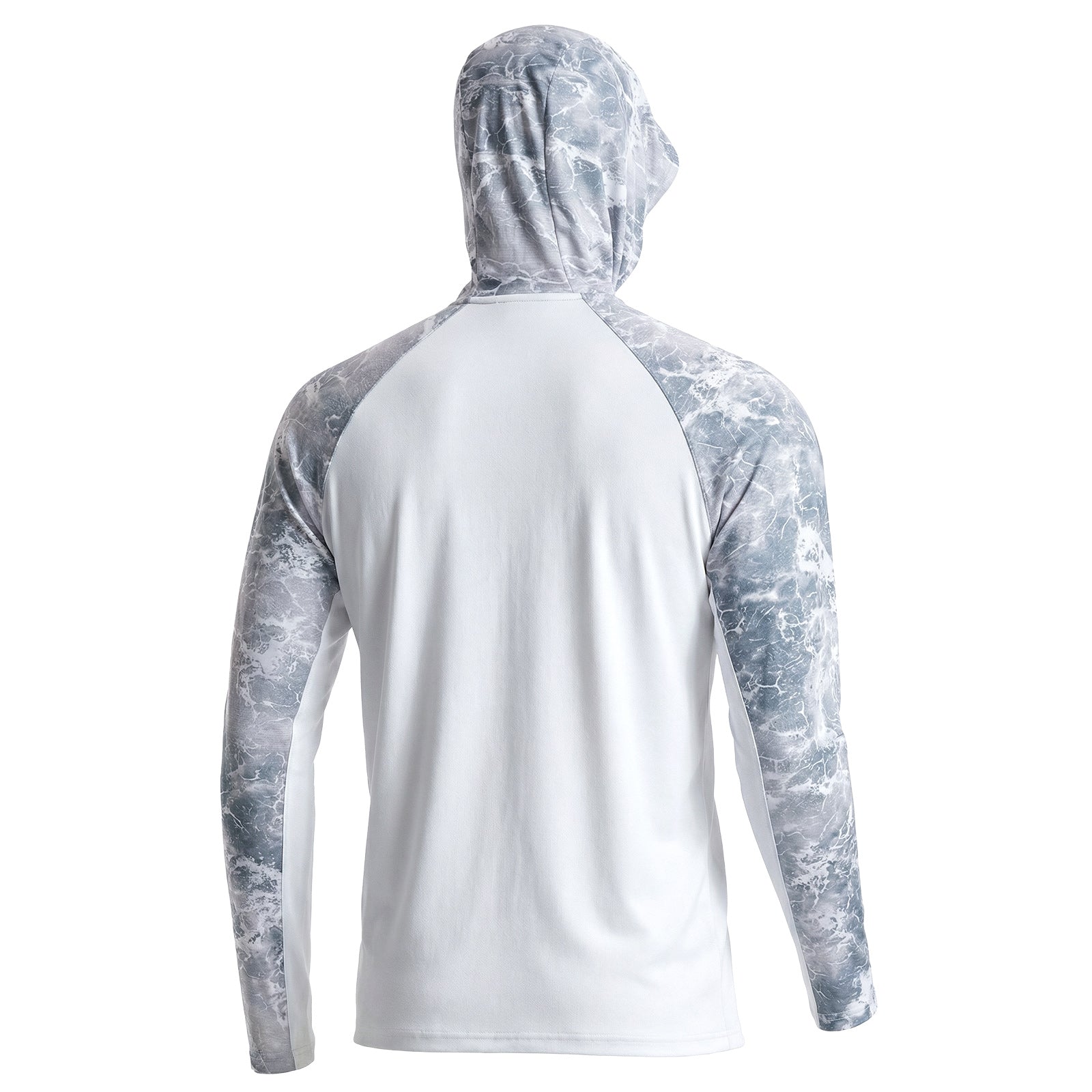 LOOGU Men’s Fishing Hoodie Wave Light Grey T71-LG