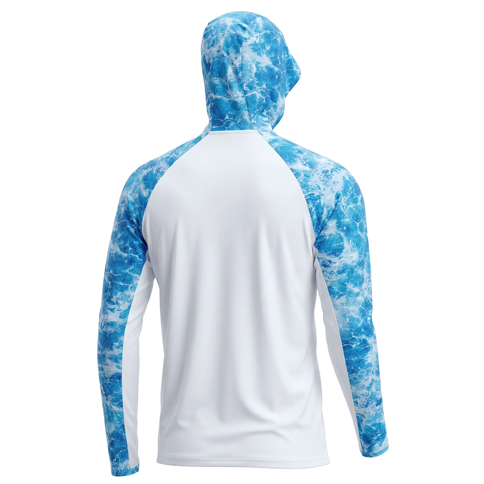 LOOGU Men’s Fishing Hoodie Wave Light Blue T71-LG