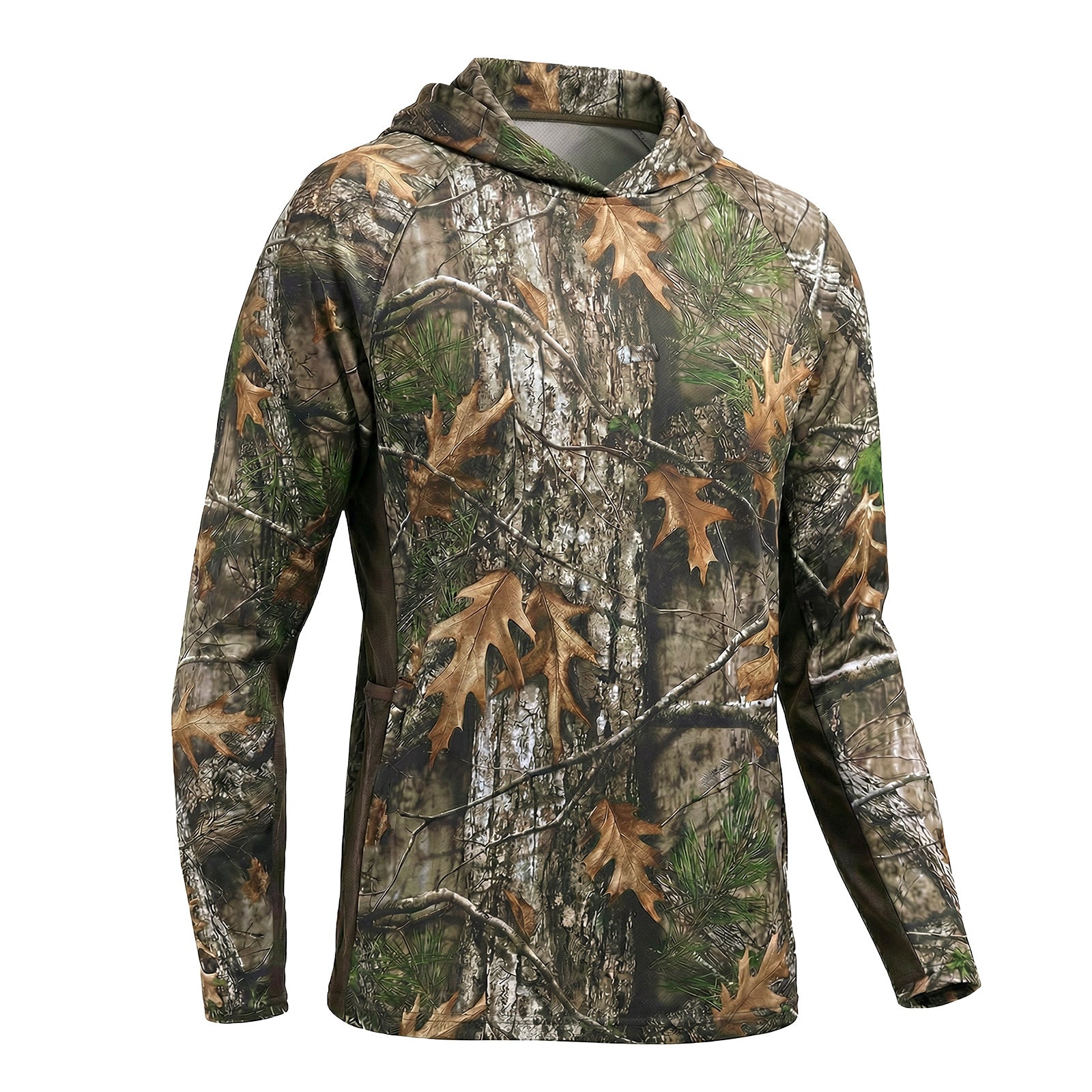LOOGU Men's Fishing Hoodie Shirts Super Tree Camo T71