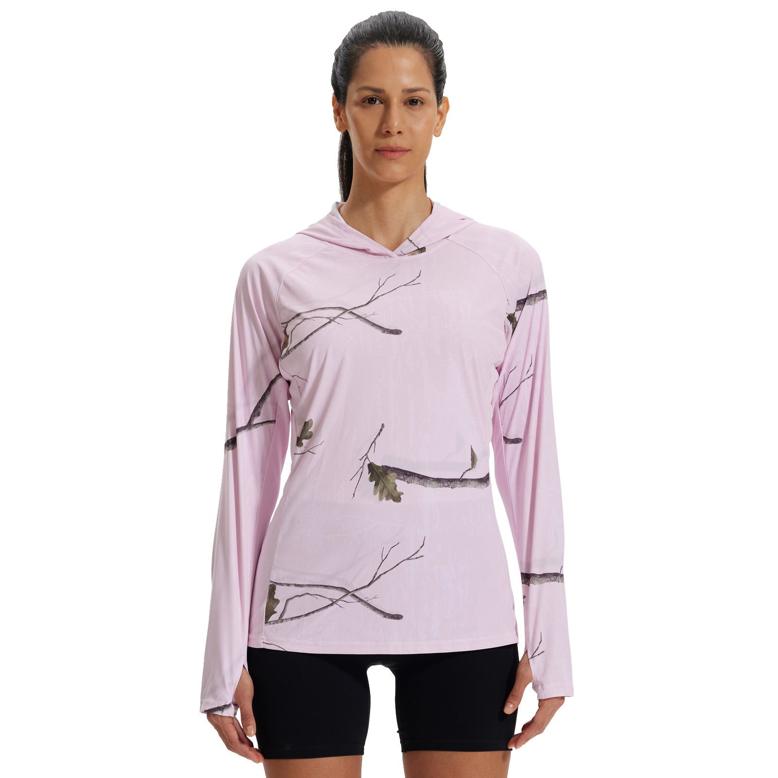 LOOGU Women's UPF 50+ Hoodies Shirts Pink WT71