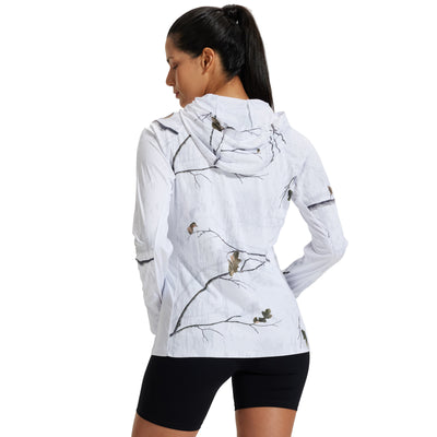 LOOGU Women's UPF 50+  Hoodies Shirts Snow White WT71