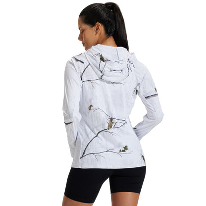 LOOGU Women's UPF 50+  Hoodies Shirts Snow White WT71
