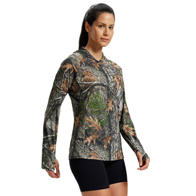 Women's Raglan Camo Hoodie WT73