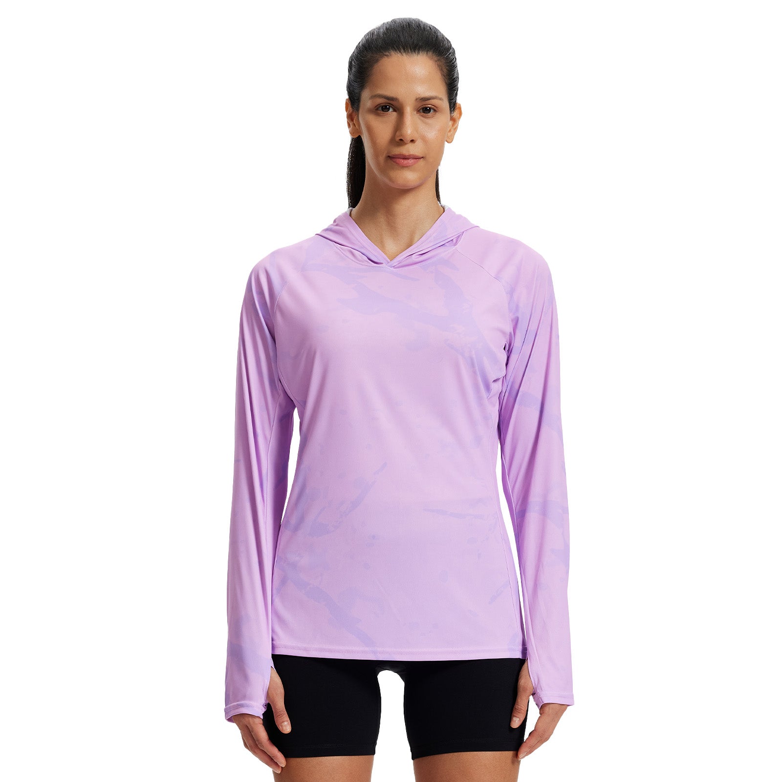 LOOGU Women's UPF 50+  Hoodies Shirts Purple WT73