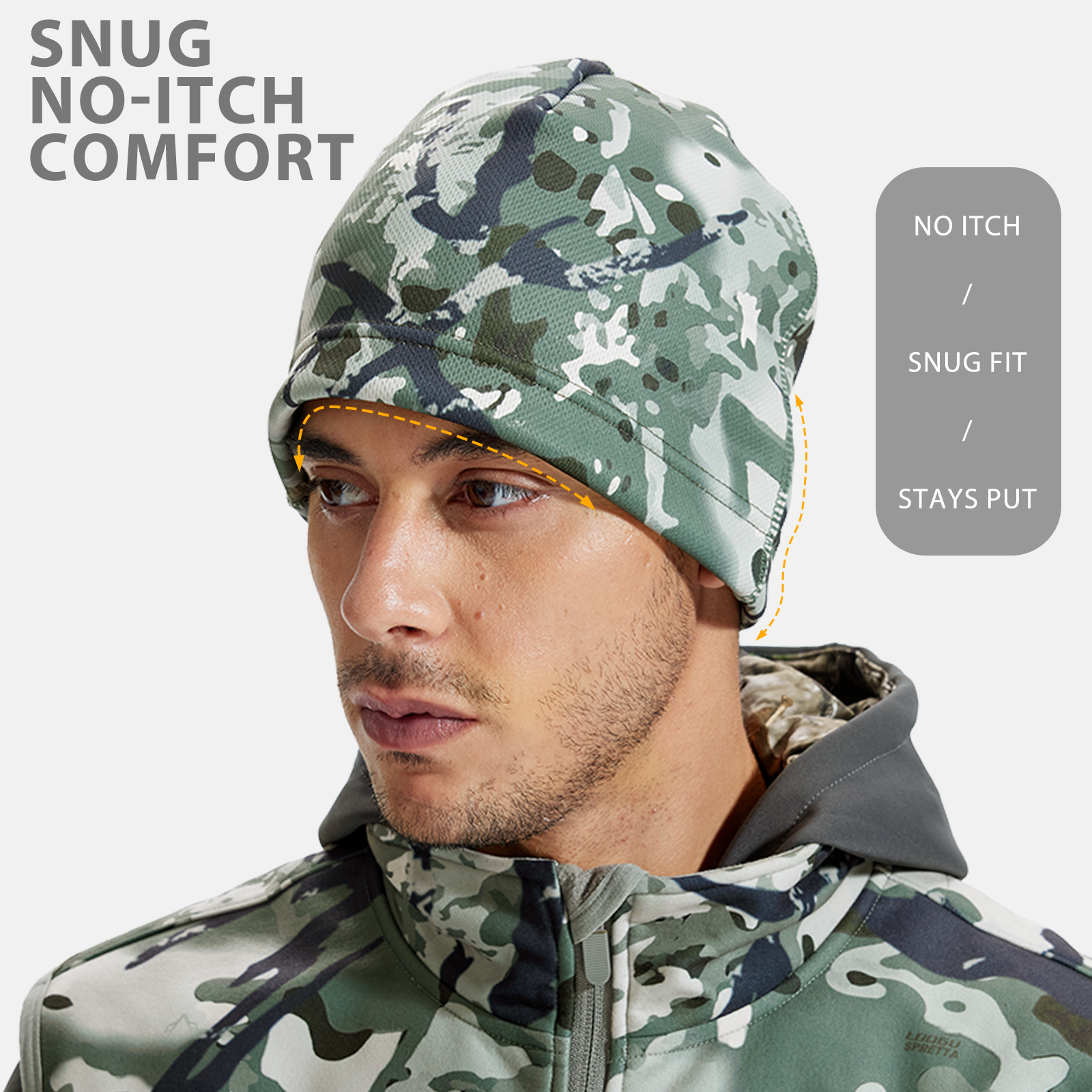 LOOGU  Unisex Camo Beanie Hat for Hunting B09