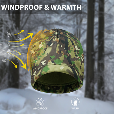 LOOGU  Unisex Camo Beanie Hat for Hunting Spretta B09