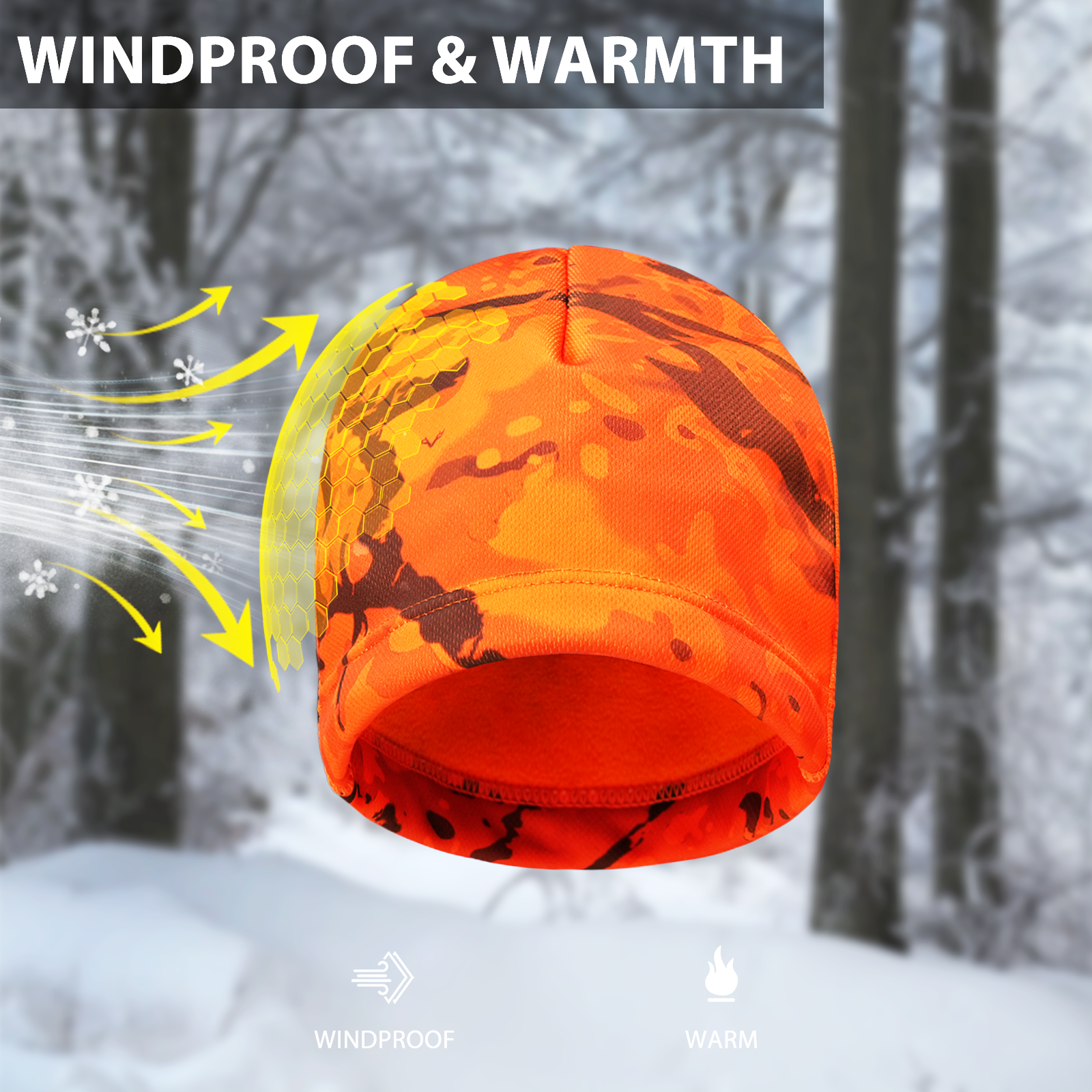 LOOGU  Unisex Camo Beanie Hat for Hunting B09