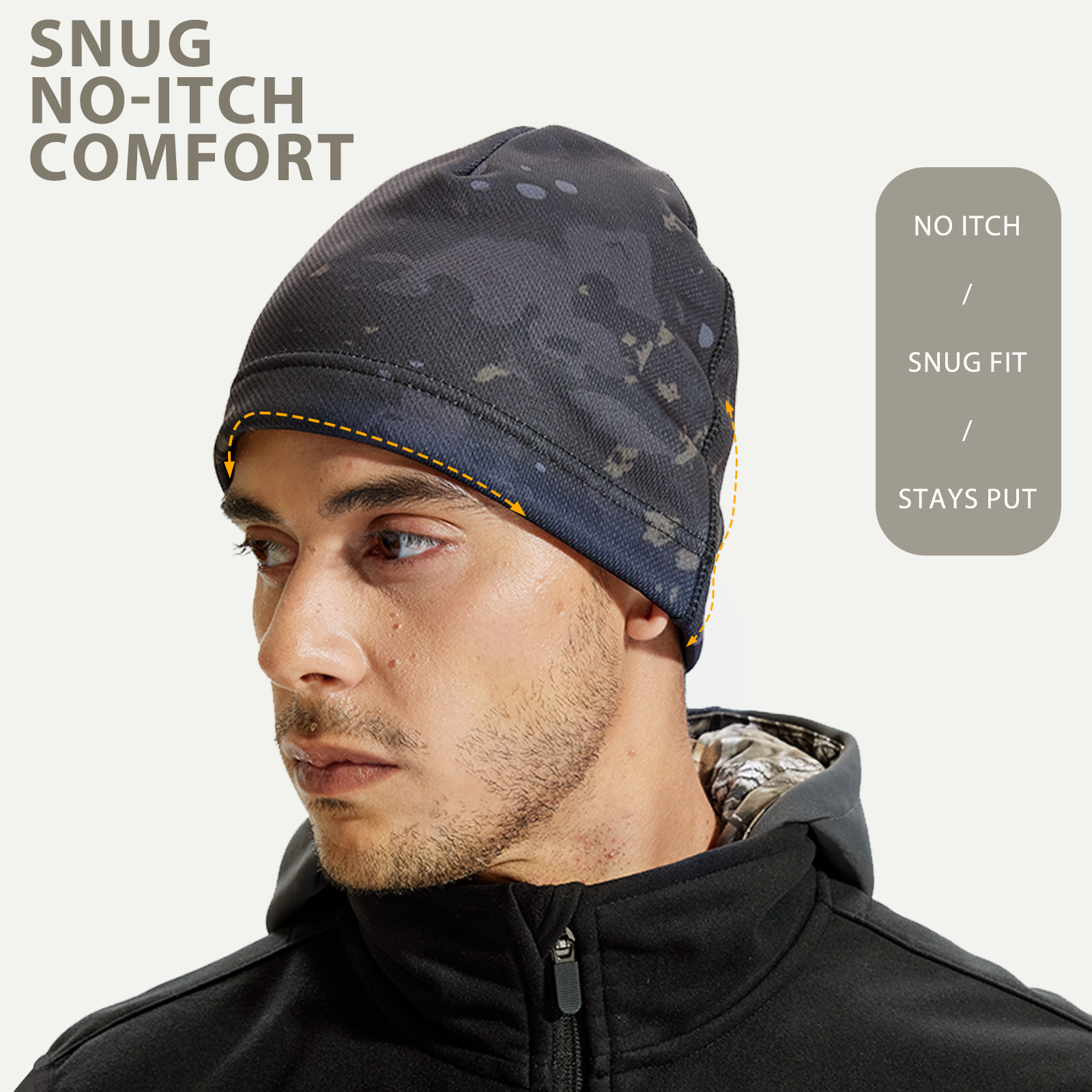 LOOGU  Unisex Camo Beanie Hat for Hunting B09