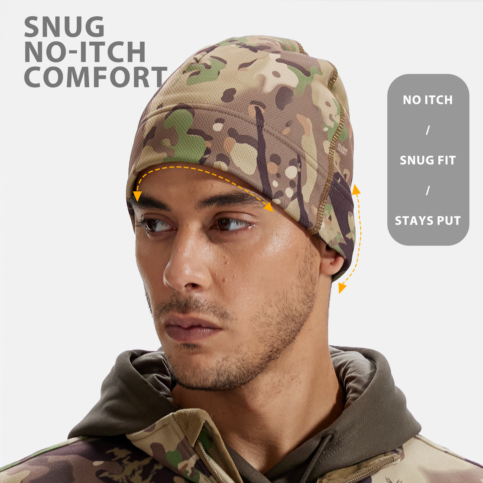 LOOGU  Unisex Camo Beanie Hat for Hunting B09