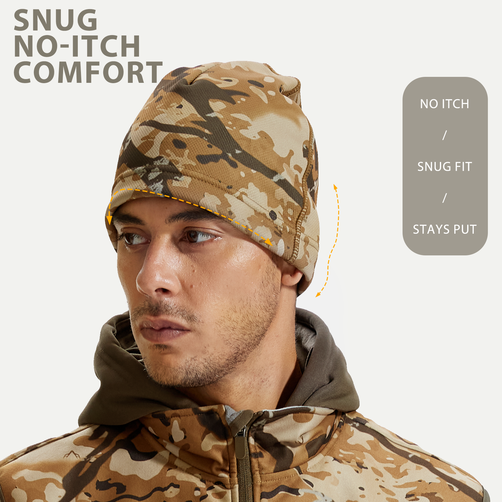 LOOGU  Unisex Camo Beanie Hat for Hunting B09