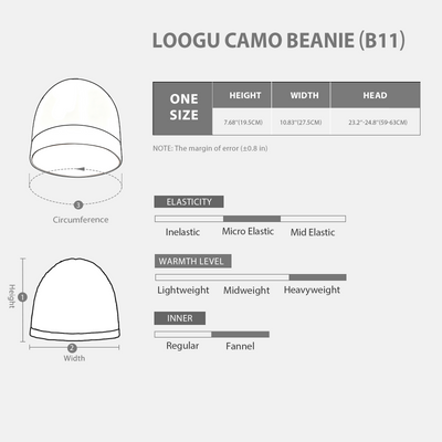 LOOGU Unisex Camo Beanie Hat for Hunting B11