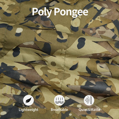 LOOGU Poncho Style Ghillie Suit 3D Leaf Spretta Camo