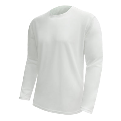 LOOGU Workout Shirts Long Sleeved T-shirt White T20-1