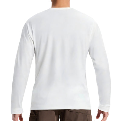 LOOGU Workout Shirts Long Sleeved T-shirt White T20-1