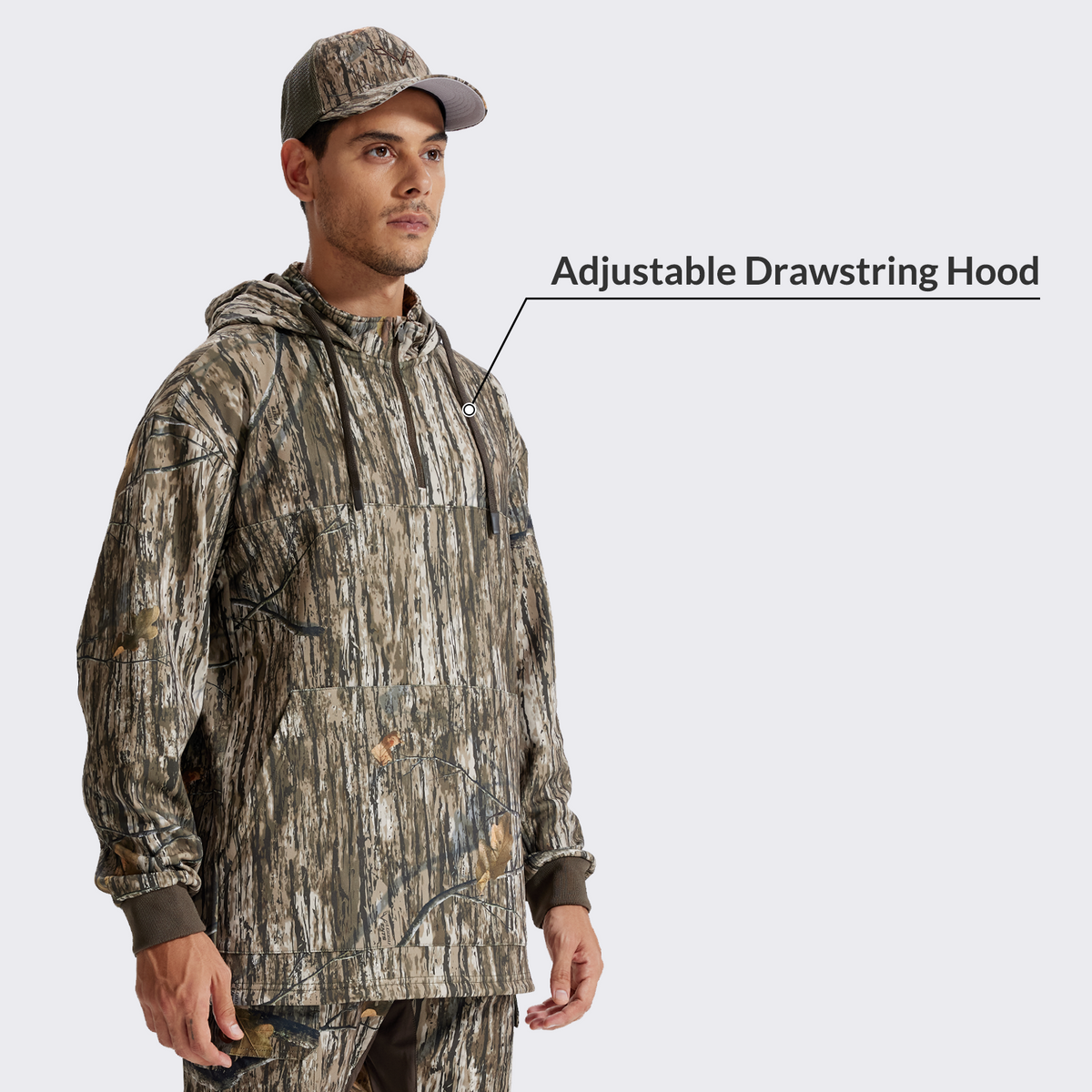 LOOGU Hunting Hoodies Fleece Lining Performance Insulation Pullover Eastern Hardwood D50-1