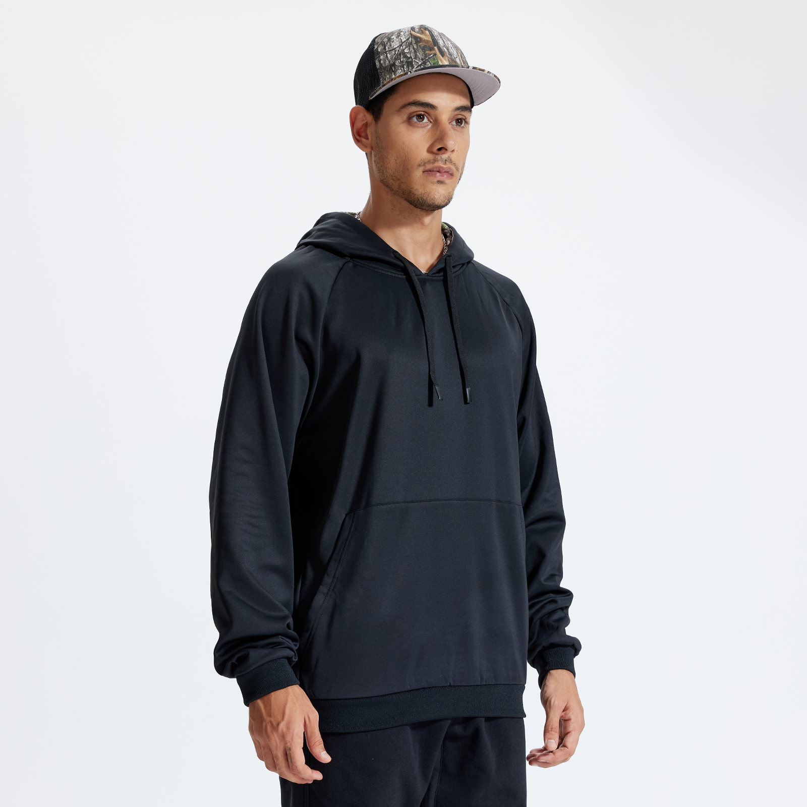 LOOGU Camo Hoodies Fleece Lining Casual Pullover D62