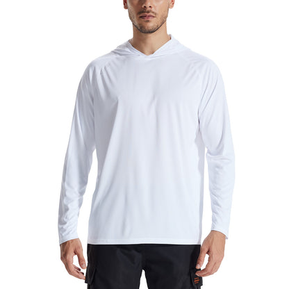 LOOGU Men’s Hoodie Long Sleeve Shirt White T70