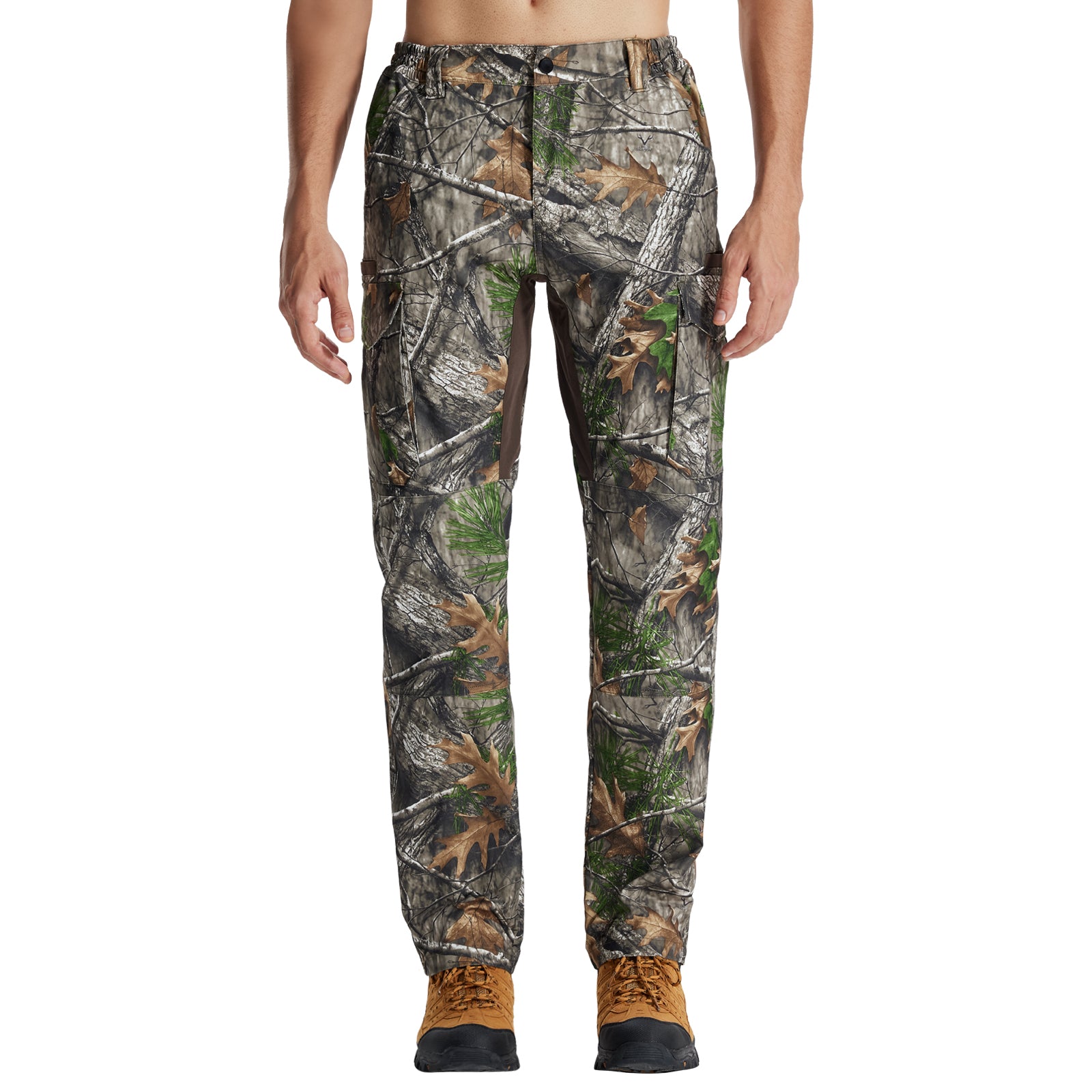 LOOGU Men's Water Resistant Tactical Pants Cargo Pants Super Tree Camo H61
