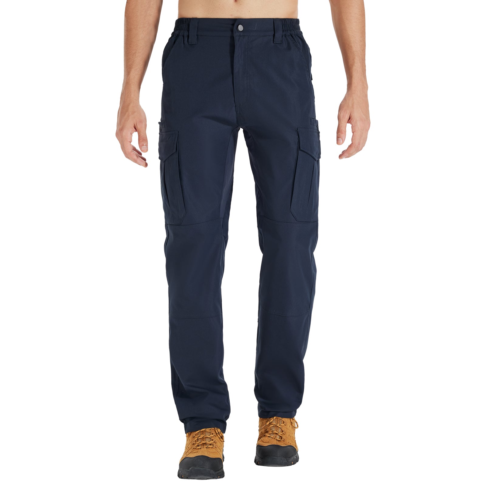 LOOGU Men's Water Resistant Tactical Pants Cargo Pants Navy H61