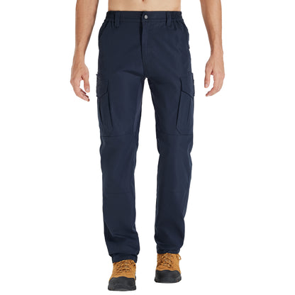 LOOGU Men's Water Resistant Tactical Pants Cargo Pants Navy H61