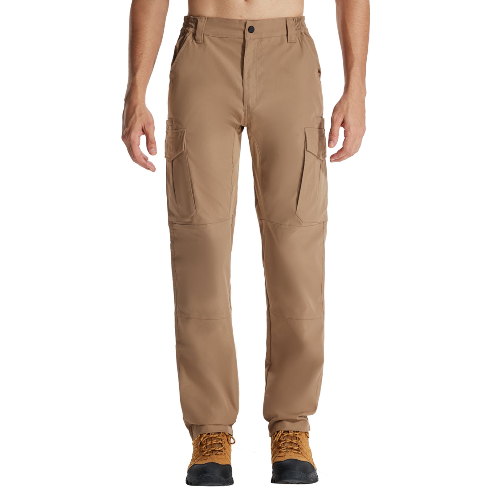 LOOGU Men's Water Resistant Tactical Pants Cargo Pants Khaki H61