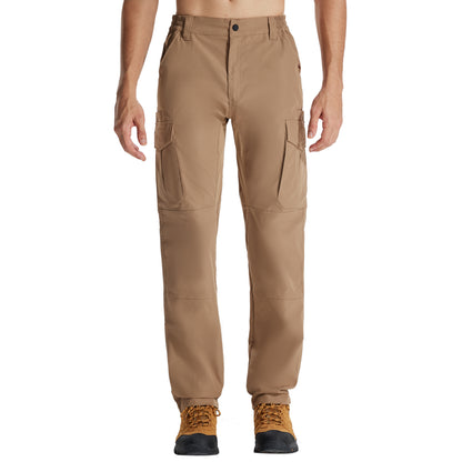 LOOGU Men's Water Resistant Tactical Pants Cargo Pants Khaki H61