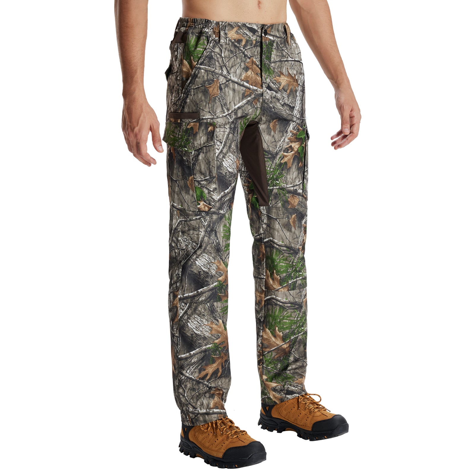 LOOGU Men's Water Resistant Tactical Pants Cargo Pants Super Tree Camo H61