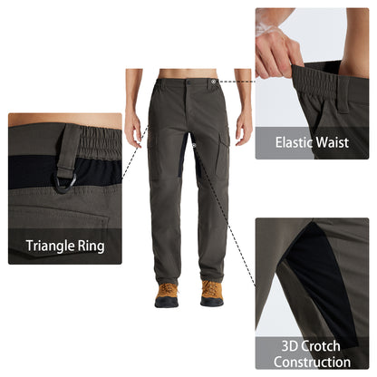LOOGU Men's Water Resistant Tactical Pants Cargo Pants Charcoal Gray H61