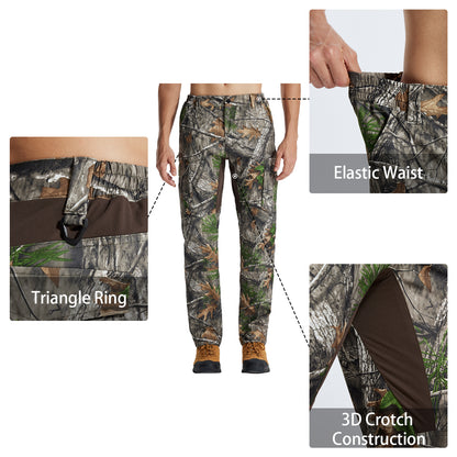 LOOGU Men's Water Resistant Tactical Pants Cargo Pants Super Tree Camo H61