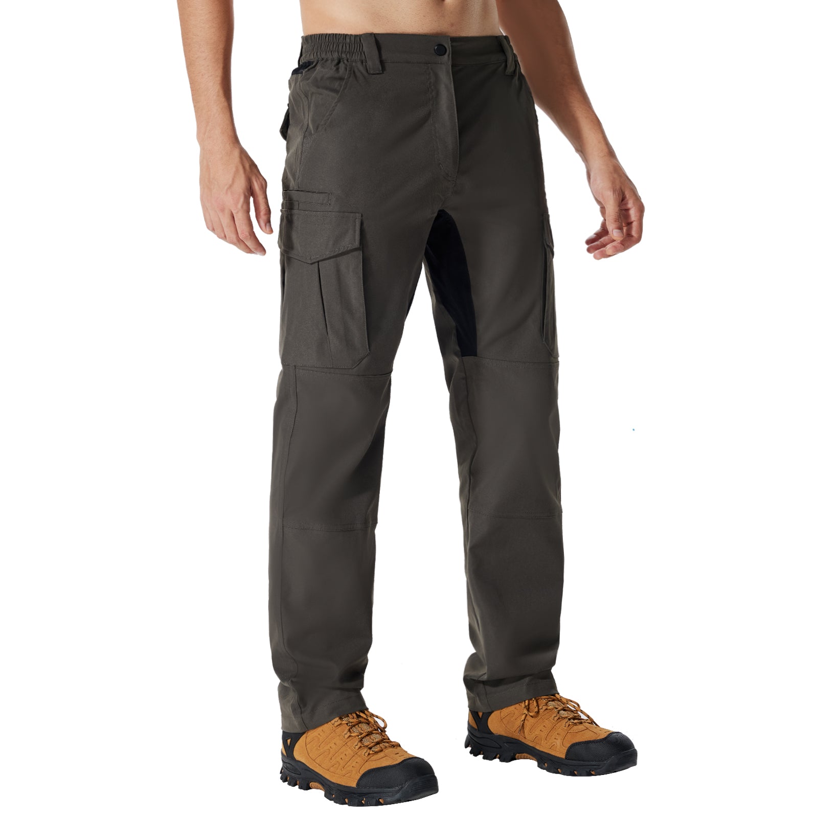LOOGU Men's Water Resistant Tactical Pants Cargo Pants Charcoal Gray H61