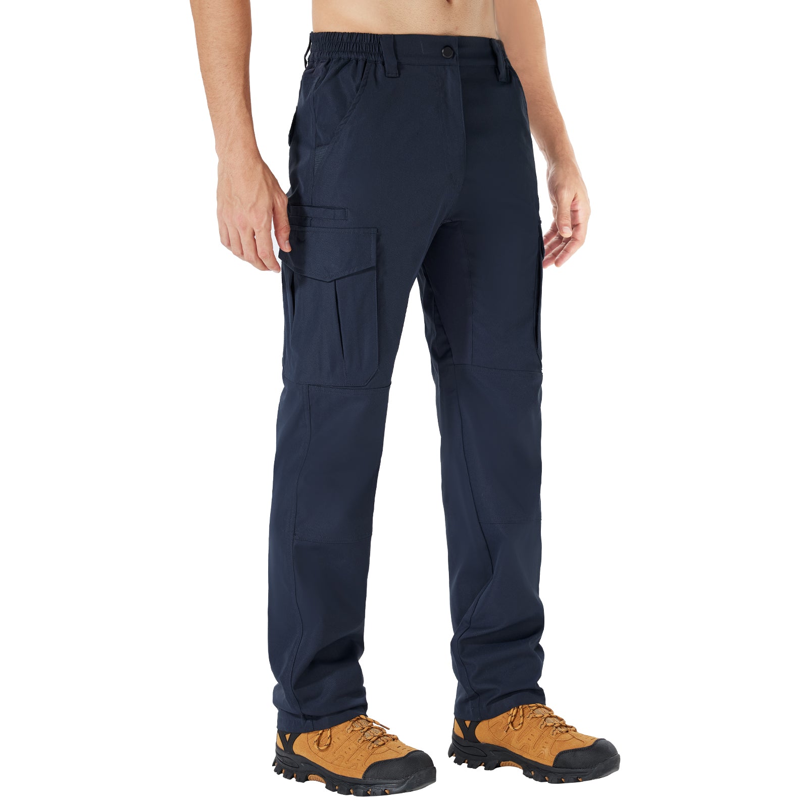 LOOGU Men's Water Resistant Tactical Pants Cargo Pants Navy H61