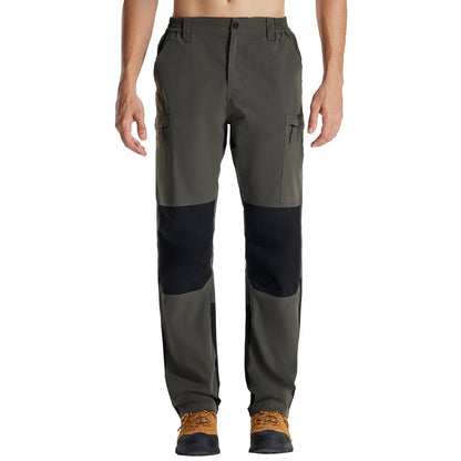 LOOGU Camo Hunting Pants 7 Pockets Alpha Green+Black H70
