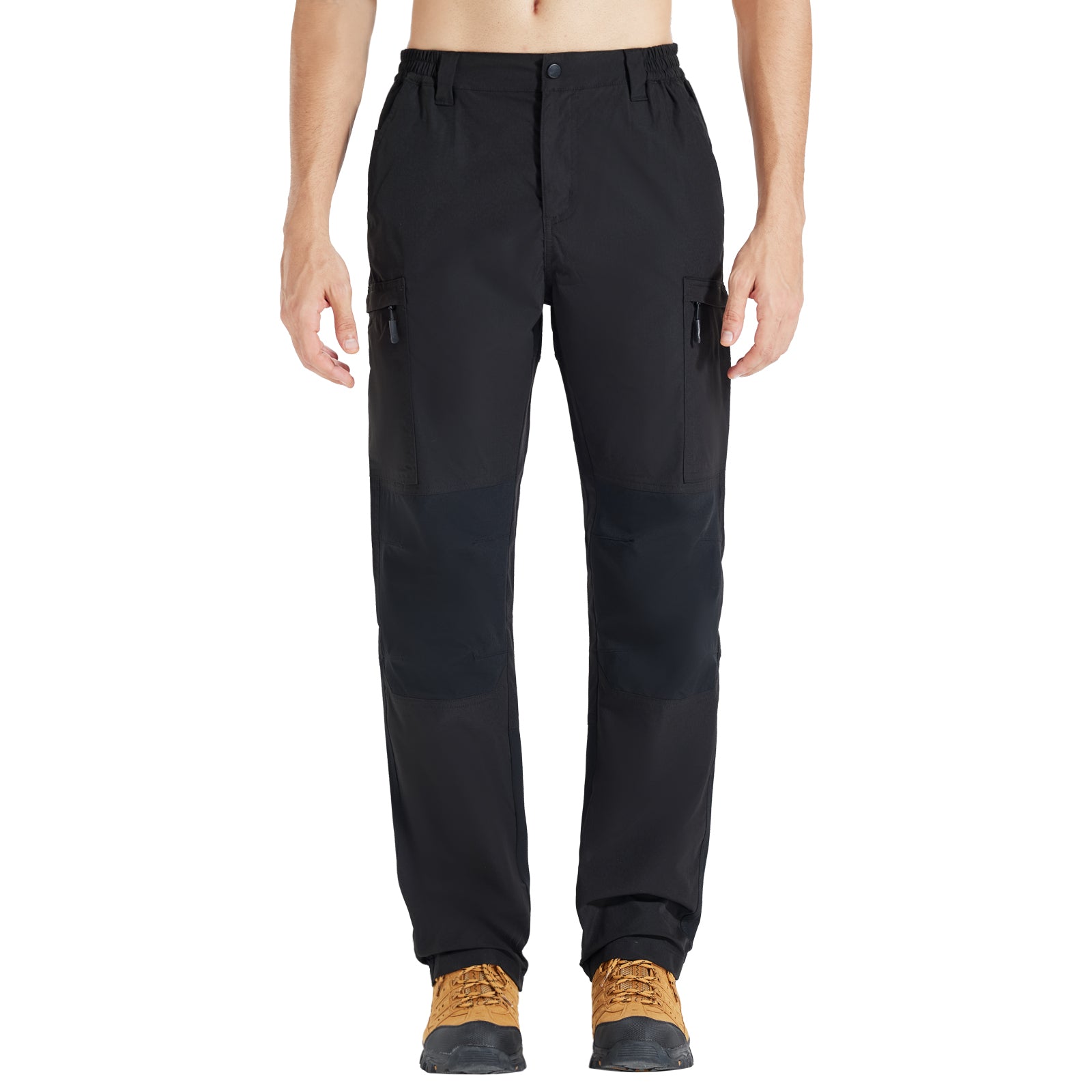 LOOGU Camo Hunting Pants 7 Pockets Black+Black H70