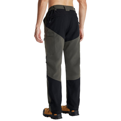 LOOGU Camo Hunting Pants 7 Pockets Alpha Green+Black H70