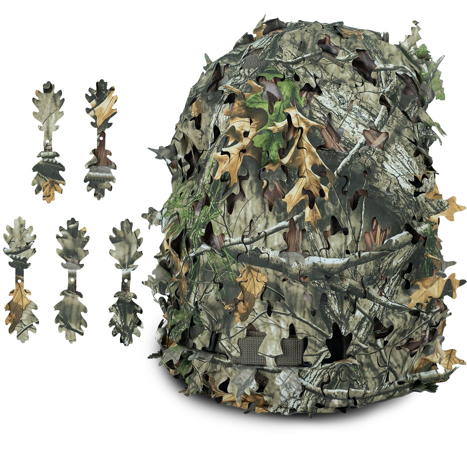 LOOGU Camo Tactical Backpack Cover Oak Leaf