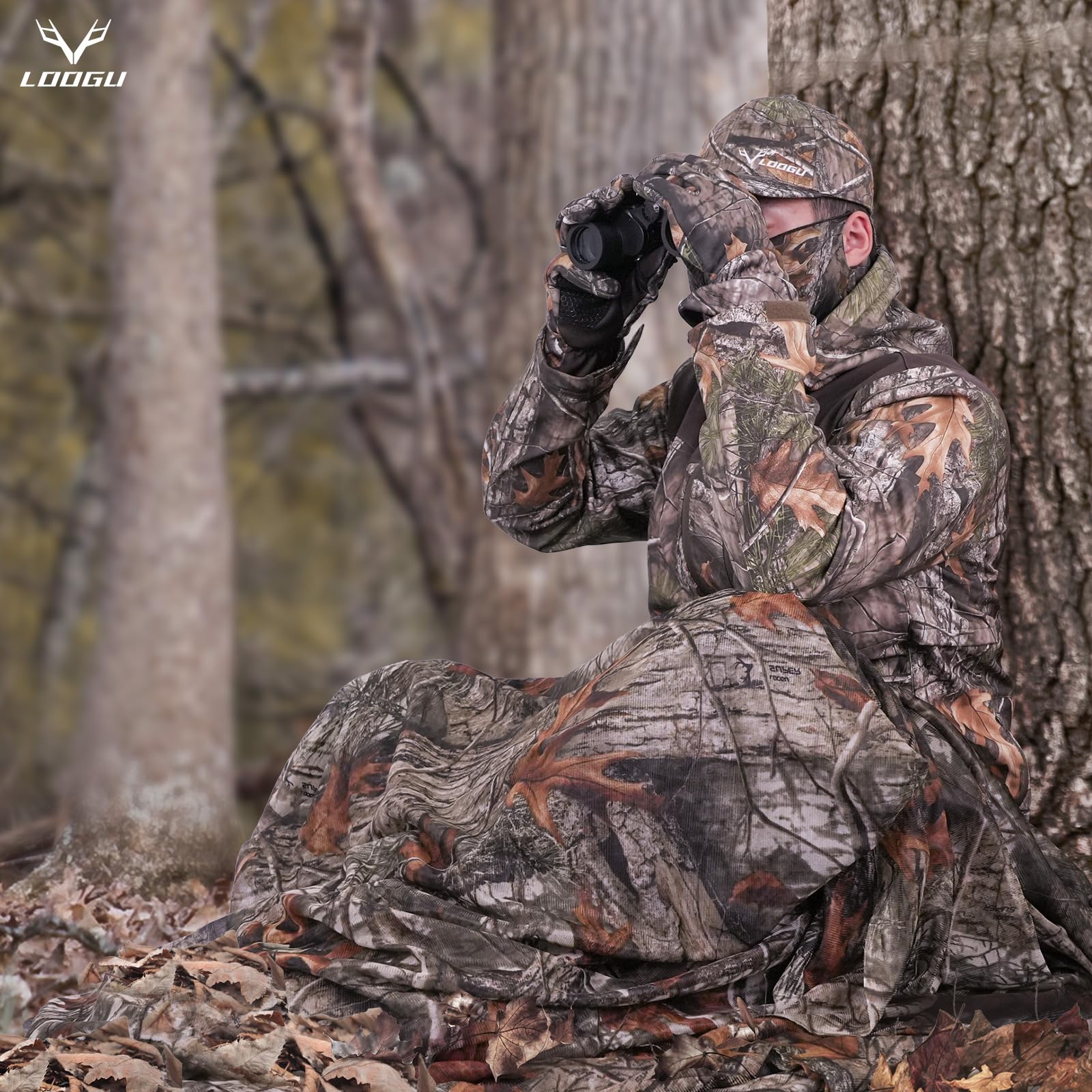 LOOGU Camo Netting Mesh Camouflage Net Bulk Roll Quiet Nets