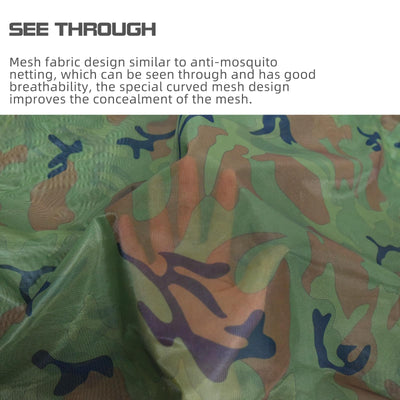 LOOGU Camo Netting Mesh Camouflage Net Bulk Roll Quiet Nets