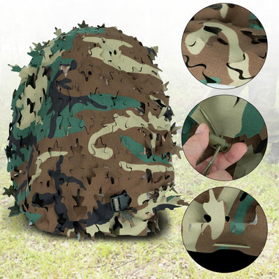 LOOGU Camo Tactical Backpack Cover Oak Leaf