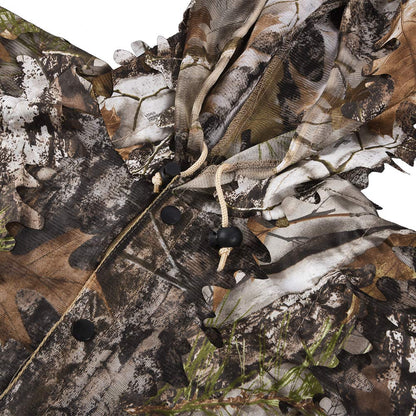 LOOGU Poncho Style Ghillie Suit 3D Leaf Super Tree Camo