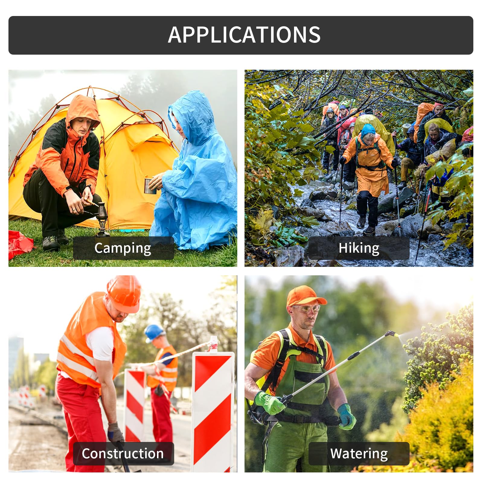 LOOGU Solid Color rainsuit TPU RS20