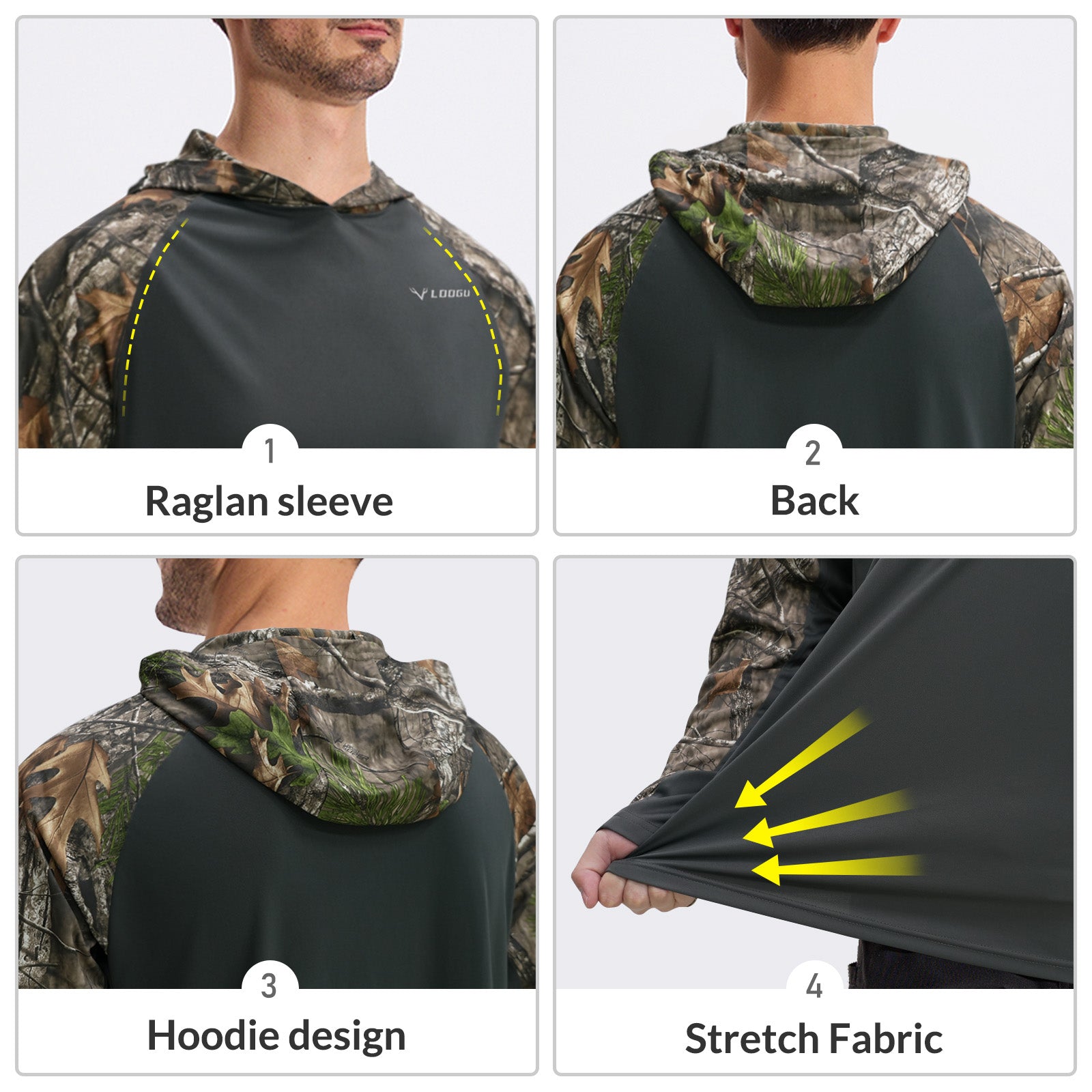 LOOGU Outdoor Leisure Hoodie Long Sleeve Shirt T73