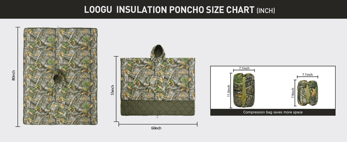 Convertible Insulated Poncho IP10 — Size information