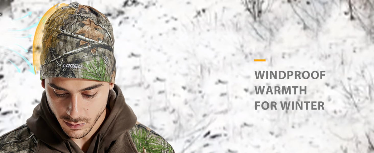 Fleece-Lined Camo Beanie B10 — Warmth &amp; windproof