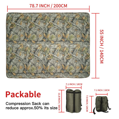 LOOGU Super Camo Blanket Waterproof Poncho Liner for Outdoor BL20 — Loogu Super Tree Camo