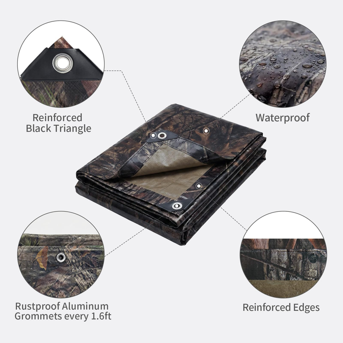 LOOGU 130G/180G Waterproof Tarp Super Tree Camo — Loogu Super Tree Camo