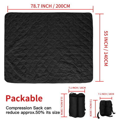LOOGU Camouflage Outdoor Blanket BL10 — Bk/Grey