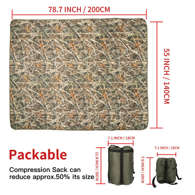 LOOGU Super Camo Blanket Waterproof Poncho Liner for Outdoor BL20 — Loogu Grass Shadow