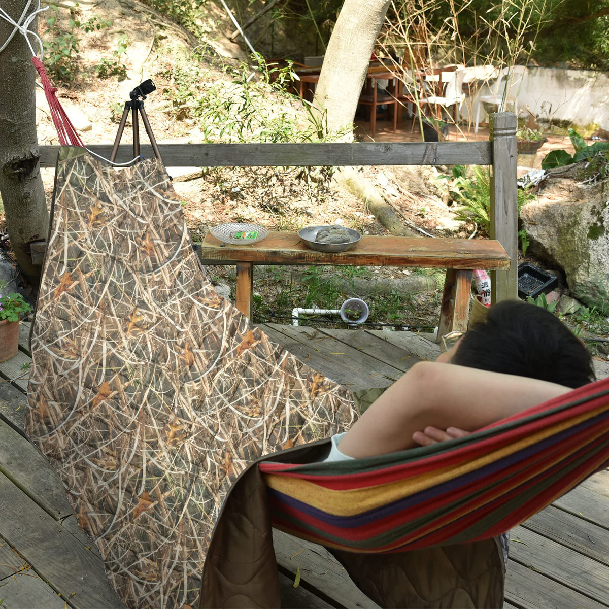 LOOGU Super Camo Blanket Waterproof Poncho Liner for Outdoor BL20 — Loogu Grass Shadow