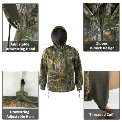LOOGU Hunting Hoodies Fleece Lining Performance Insulation Pullover D50-1 — Loogu Super Tree Camo