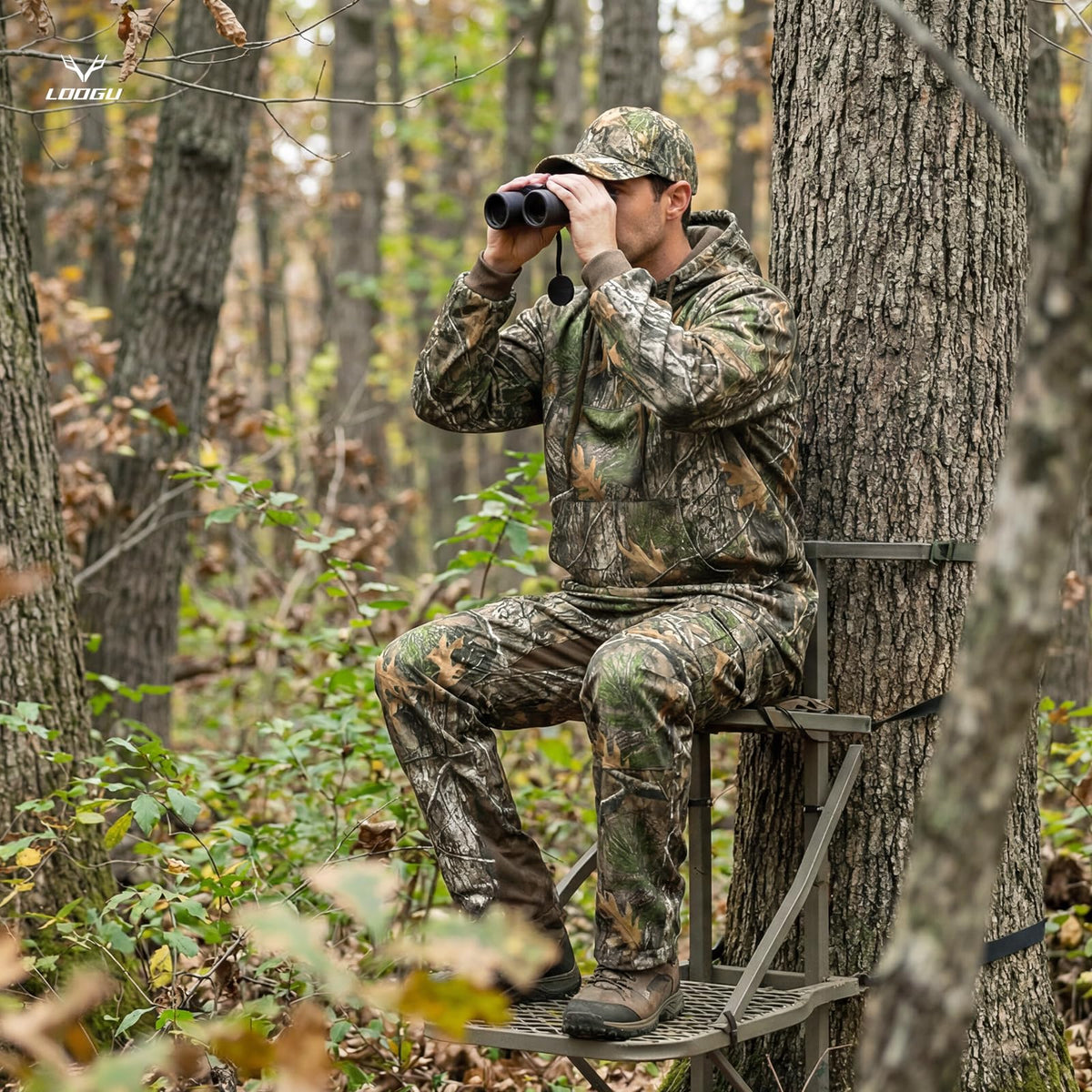LOOGU Hunting Hoodies Fleece Lining Performance Insulation Pullover D50-1 — Loogu Super Tree Camo